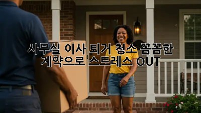 사무실 이사 퇴거 청소: 꼼꼼한 계약으로 스트레스 OUT!